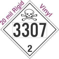 Toxic Gas Class 2.3 UN3307 20mil Rigid Vinyl DOT Placard