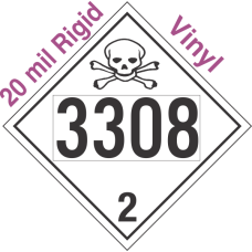 Toxic Gas Class 2.3 UN3308 20mil Rigid Vinyl DOT Placard