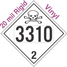 Toxic Gas Class 2.3 UN3310 20mil Rigid Vinyl DOT Placard