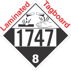 Corrosive Class 8 UN1747 Tagboard DOT Placard
