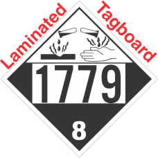 Corrosive Class 8 UN1779 Tagboard DOT Placard