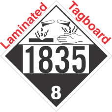Corrosive Class 8 UN1835 Tagboard DOT Placard
