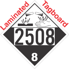 Corrosive Class 8 UN2508 Tagboard DOT Placard