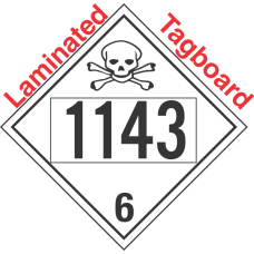 Poison Toxic Class 6.1 UN1143 Tagboard DOT Placard