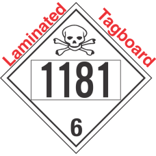 Poison Toxic Class 6.1 UN1181 Tagboard DOT Placard
