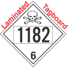 Poison Toxic Class 6.1 UN1182 Tagboard DOT Placard
