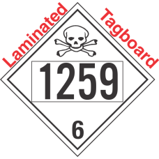 Poison Toxic Class 6.1 UN1259 Tagboard DOT Placard