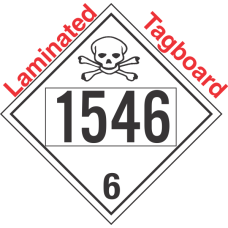 Poison Toxic Class 6.1 UN1546 Tagboard DOT Placard