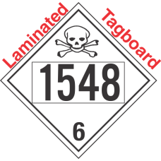 Poison Toxic Class 6.1 UN1548 Tagboard DOT Placard