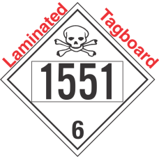 Poison Toxic Class 6.1 UN1551 Tagboard DOT Placard