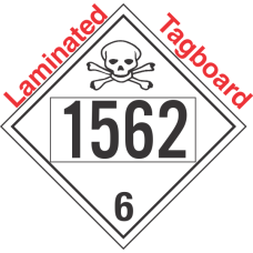 Poison Toxic Class 6.1 UN1562 Tagboard DOT Placard