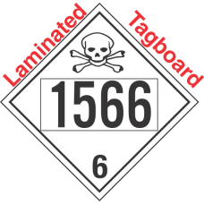 Poison Toxic Class 6.1 UN1566 Tagboard DOT Placard
