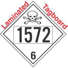 Poison Toxic Class 6.1 UN1572 Tagboard DOT Placard