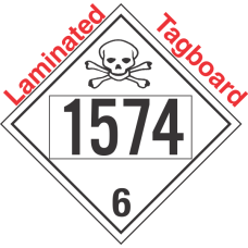 Poison Toxic Class 6.1 UN1574 Tagboard DOT Placard
