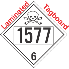 Poison Toxic Class 6.1 UN1577 Tagboard DOT Placard