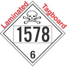 Poison Toxic Class 6.1 UN1578 Tagboard DOT Placard