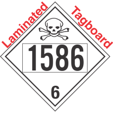 Poison Toxic Class 6.1 UN1586 Tagboard DOT Placard