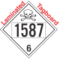 Poison Toxic Class 6.1 UN1587 Tagboard DOT Placard