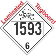 Poison Toxic Class 6.1 UN1593 Tagboard DOT Placard