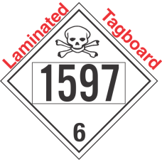 Poison Toxic Class 6.1 UN1597 Tagboard DOT Placard