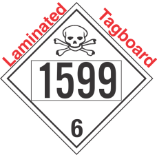 Poison Toxic Class 6.1 UN1599 Tagboard DOT Placard