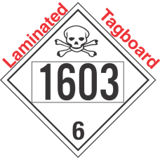 Poison Toxic Class 6.1 UN1603 Tagboard DOT Placard