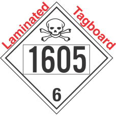 Poison Toxic Class 6.1 UN1605 Tagboard DOT Placard