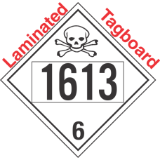 Poison Toxic Class 6.1 UN1613 Tagboard DOT Placard