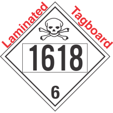 Poison Toxic Class 6.1 UN1618 Tagboard DOT Placard