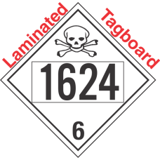 Poison Toxic Class 6.1 UN1624 Tagboard DOT Placard