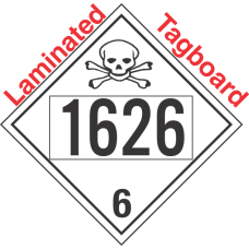 Poison Toxic Class 6.1 UN1626 Tagboard DOT Placard
