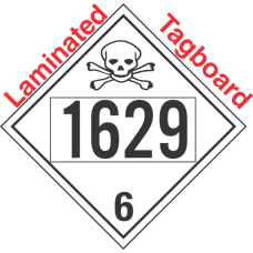 Poison Toxic Class 6.1 UN1629 Tagboard DOT Placard