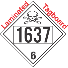 Poison Toxic Class 6.1 UN1637 Tagboard DOT Placard