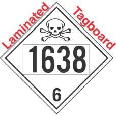 Poison Toxic Class 6.1 UN1638 Tagboard DOT Placard
