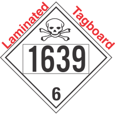 Poison Toxic Class 6.1 UN1639 Tagboard DOT Placard