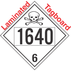 Poison Toxic Class 6.1 UN1640 Tagboard DOT Placard