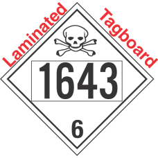 Poison Toxic Class 6.1 UN1643 Tagboard DOT Placard