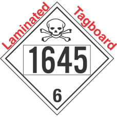 Poison Toxic Class 6.1 UN1645 Tagboard DOT Placard