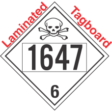 Poison Toxic Class 6.1 UN1647 Tagboard DOT Placard