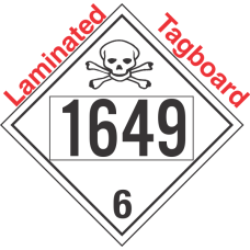 Poison Toxic Class 6.1 UN1649 Tagboard DOT Placard