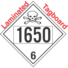 Poison Toxic Class 6.1 UN1650 Tagboard DOT Placard