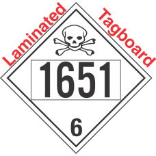 Poison Toxic Class 6.1 UN1651 Tagboard DOT Placard