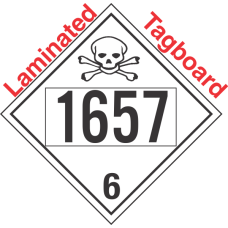 Poison Toxic Class 6.1 UN1657 Tagboard DOT Placard