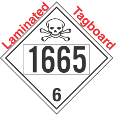 Poison Toxic Class 6.1 UN1665 Tagboard DOT Placard