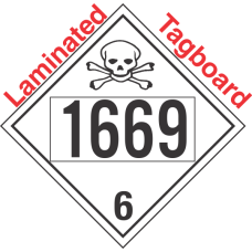Poison Toxic Class 6.1 UN1669 Tagboard DOT Placard