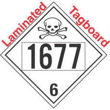 Poison Toxic Class 6.1 UN1677 Tagboard DOT Placard