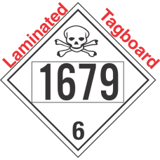 Poison Toxic Class 6.1 UN1679 Tagboard DOT Placard