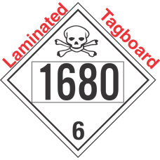 Poison Toxic Class 6.1 UN1680 Tagboard DOT Placard