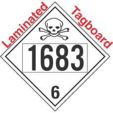 Poison Toxic Class 6.1 UN1683 Tagboard DOT Placard