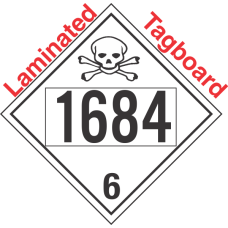 Poison Toxic Class 6.1 UN1684 Tagboard DOT Placard